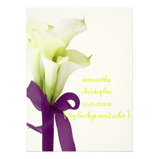 PixDezines bouquet, white calla lilies Custom Invites