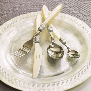 pearl shimmer cutlery and serving set by dibor
