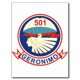 501st Parachute Infantry Regiment (PIR) Insignia Post Card