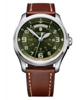 Victorinox Swiss Army Watch, Mens Brown Leather Strap 241309   Watches   Jewelry & Watches