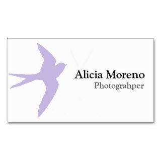 Purple Bird Print Personalized Business Cards