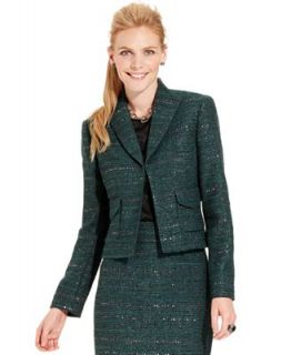 Nipon Boutique Jacket, Tweed Sequin Striped   Jackets & Blazers   Women