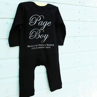 personalised 'page boy' tie romper by precious little plum