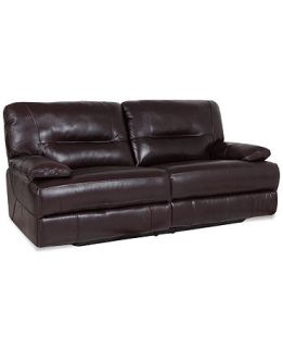 Brant Leather Dual Power Motion Sofa 82W x 39D x 39H   Furniture