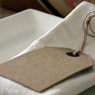 six large brown card luggage tags by the wedding of my dreams