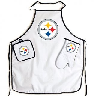 Pittsburgh Steelers NFL BBQ Apron, Pot Holder, Oven Mitt Set