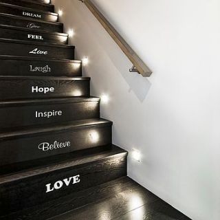 inspirational stair sticker set by nutmeg signs