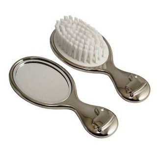 personalised hair brush and mirror set by babyfish