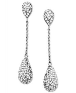Kaleidoscope Sterling Silver Earrings, Blue Crystal Briolette Drop Earrings with Swarovski Elements   Earrings   Jewelry & Watches