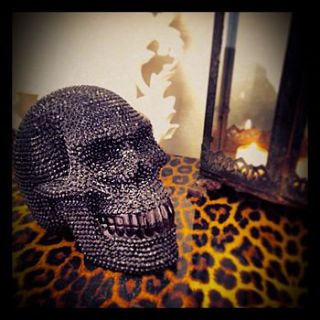 frosted decorative crystal skull by made with love designs ltd