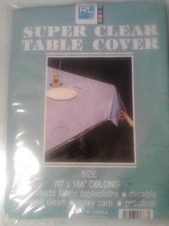 RL Plastics Super Clear Table Cover, 70 Inch by 168 Inch, Oblong   Tablecloths