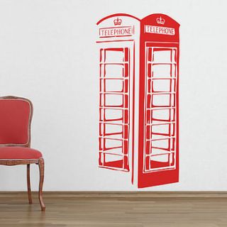london telephone box wall stickers by the binary box