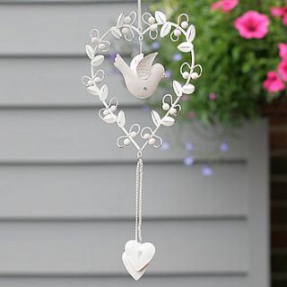 vintage bird heart decoration by pippins gifts and home accessories