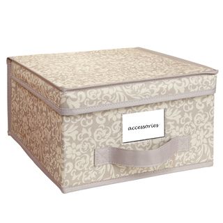 Elegant Collapsible Design Lid Fern Pattern Medium Storage Box Laura Ashley Closet Storage