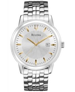 Bulova Mens Diamond Accent Stainless Steel Bracelet Watch 44mm 96E114   Watches   Jewelry & Watches