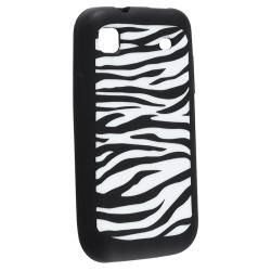 Black/ White Zebra Silicone Skin Case for Samsung i9000 Galaxy S/ T959 Eforcity Cases & Holders
