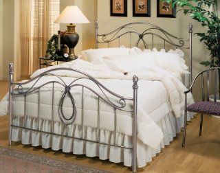 Hillsdale Furniture 167BKR Milano Bed Set with Rails, King, Antique Pewter   Headboards