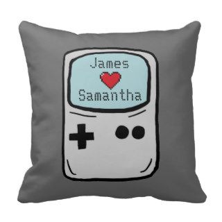 Gamer love heart wedding gift pillow