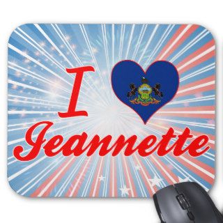 I Love Jeannette, Pennsylvania Mouse Pads