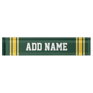 Sports Team Jersey with Custom Name and Number Desk Name Plates