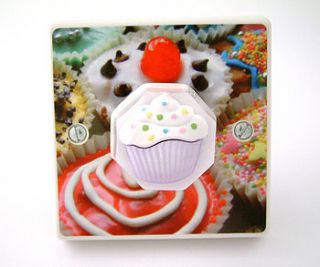 cupcake inspired light switches by candy queen designs