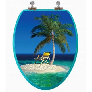 3D Series Beach Elongated Toilet Seat