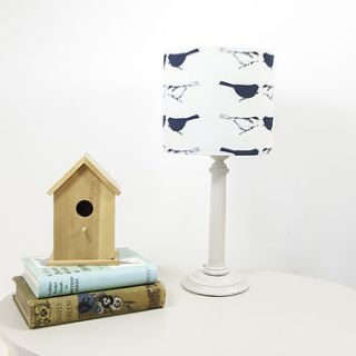 birdie flock handprinted lampshade by particle press and the thousand paper cranes