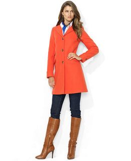 Lauren Ralph Lauren Wool Blend Walker Coat   Coats   Women