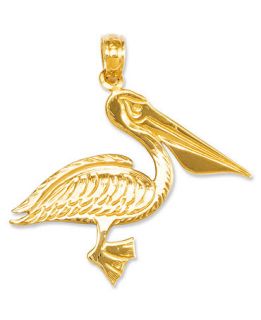 14k Gold Charm, Pelican Charm   Jewelry & Watches