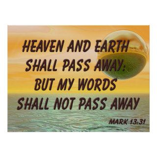 Christian Poster with Bible Verse Mark 1331