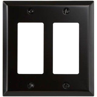 Amerelle 163RRDB Traditional Steel Wallplate with 2 Rocker, Aged Bronze   Wall Plates  
