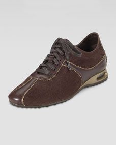 Cole Haan Air Bria Perforated Suede Oxford, Chestnut