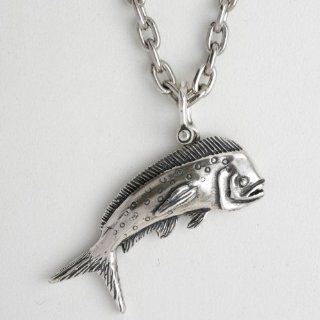 Dorado Dolphinfish Mahi Mahi Pendant Crafted in Sterling Silver on 22 Inch Necklace Jewelry