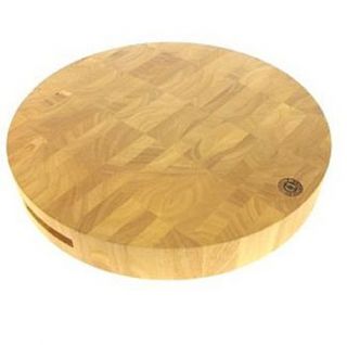 extra large round end grain butcher's block by servewell