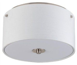 10 in. Flushmount in Brushed Nickel (Rose Tweed)   Close To Ceiling Light Fixtures  