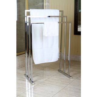 Chrome Pedestal 3 tier Iron Construction Towel Rack Other Bath Accessories