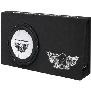 POWER ACOUSTIK THIN 12BX Thin, Black Carpeted Subwoofer Box with Embroidered Graphics (12 inch ; 650W) by POWER ACOUSTIK  Vehicle Electronics 