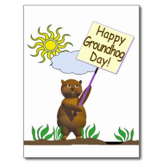 Happy Groundhog Day Groundhog Post Cards
