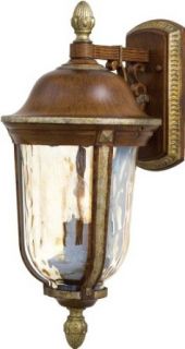 The Great Outdoors 8751 161 2 Light Outdoor Wall Sconce from the Montanero Collection, Mossoro Walnut with Silver   Wall Porch Lights  
