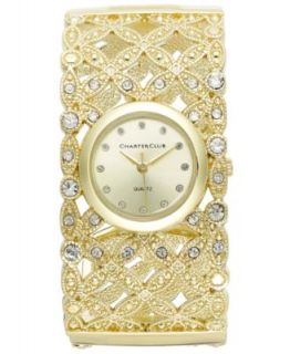 Caravelle New York by Bulova Womens White Plastic and Gold Tone Bracelet Watch 20mm 44L144   Watches   Jewelry & Watches