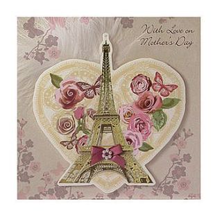 mother's day eiffel tower card by cavania