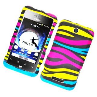 Eagle Cell PIZTEX500MR159 Stylish Hard Snap On Protective Case for ZTE Score M/Score X500   Retail Packaging   Rainbow Zebra Cell Phones & Accessories