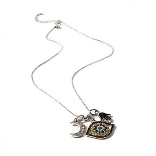 2.01ct Multigemstone Talisman Charm 16" Necklace