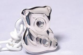 koala bear sterling silver dummy clip baby gift by silver dummy clips