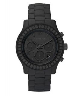 Michael Kors Watch, Womens Chronograph Black Silicone Bracelet MK5395   Watches   Jewelry & Watches