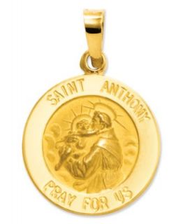 14k Gold Pendant, Saint Anthony Medal Pendant   Necklaces   Jewelry & Watches