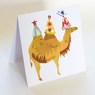 party camel greetings card by kate slater