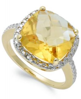 10k Gold Citrine (1 1/5 ct. t.w.) & Diamond (1/5 ct. t.w.) Ring   Rings   Jewelry & Watches