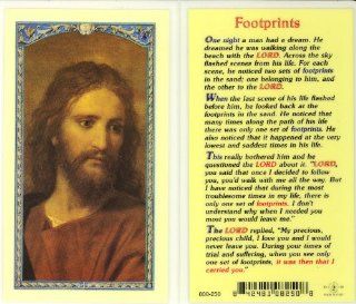 Footprints   Head of Christ Holy Card (800 250)   10 pack (E24 155)   Greeting Cards