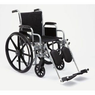 Excel K1 Basic Extra Wide Wheelchairs, WHEELCHAIR,20IN,K1,BASIC,DLA,ELEV LEG   1 EA, 1 EA